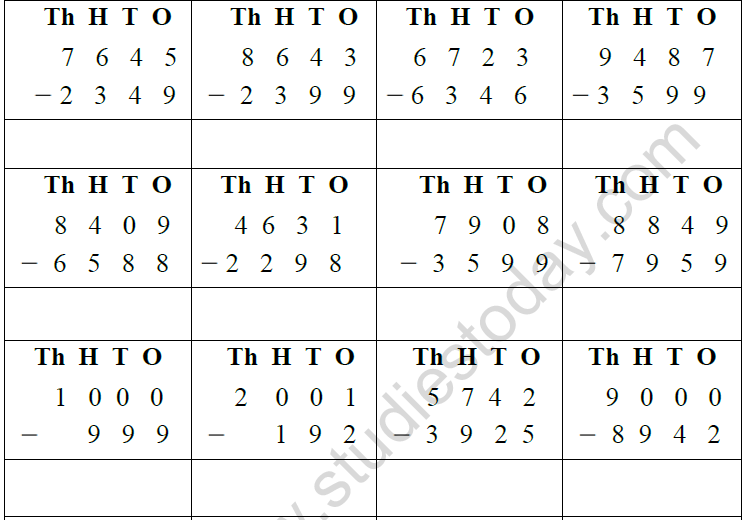 CBSE Class 3 Mathematics Addition Subtraction Multiplication Division of Numbers MCQs-10