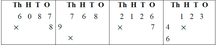 CBSE Class 3 Mathematics Addition Subtraction Multiplication Division of Numbers MCQs-12