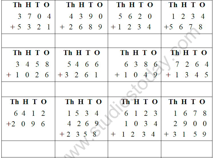 CBSE Class 3 Mathematics Addition Subtraction Multiplication Division of Numbers MCQs-8