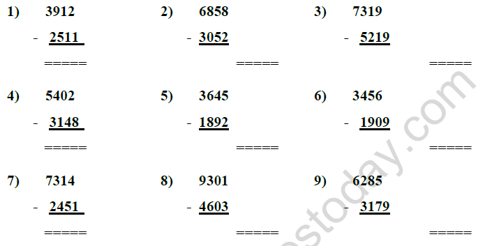 CBSE Class 3 Mathematics Addition and Subtraction MCQs-2