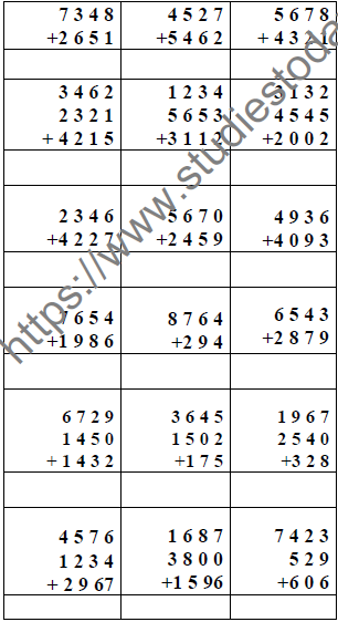 CBSE Class 3 Mathematics Addition and Subtraction MCQs