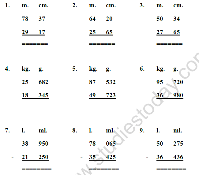 CBSE Class 3 Mathematics Who is Heavier Measurements MCQs-