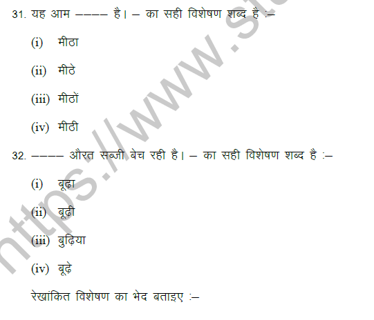 CBSE Class 9 Hindi Contextual Vocabulary MCQ-10
