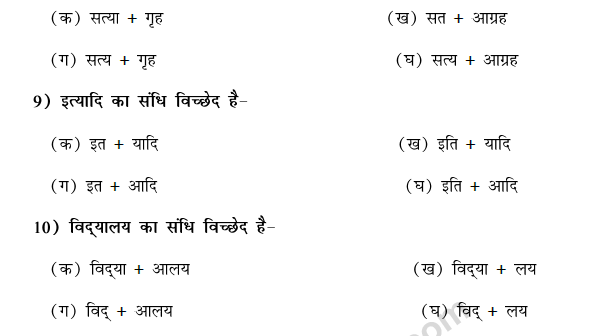 CBSE Class 9 Hindi Conventions MCQs-31