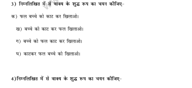 CBSE Class 9 Hindi Conventions MCQs-34