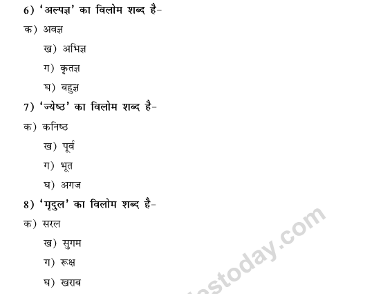 CBSE Class 9 Hindi Conventions MCQs-43