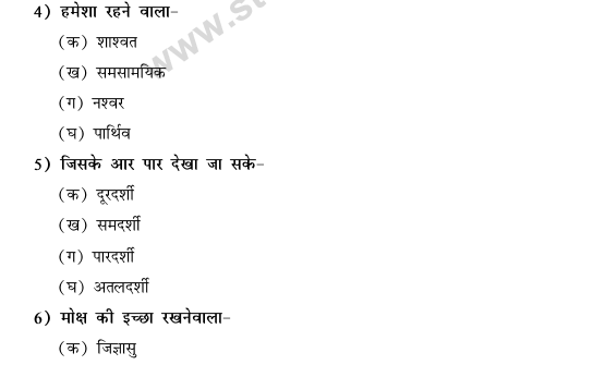 CBSE Class 9 Hindi Conventions MCQs-47