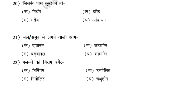 CBSE Class 9 Hindi Conventions MCQs-51