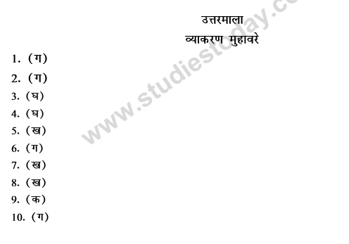 CBSE Class 9 Hindi Conventions MCQs-Ans;