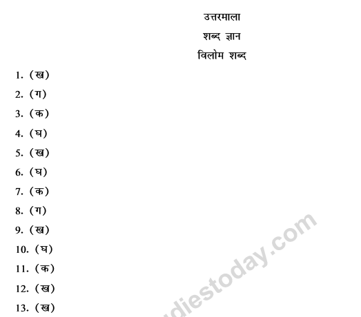 CBSE Class 9 Hindi Conventions MCQs-Ans--