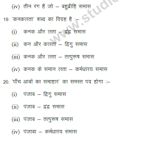 CBSE Class 9 Hindi Grammar and Usages Based MCQ (1)-2
