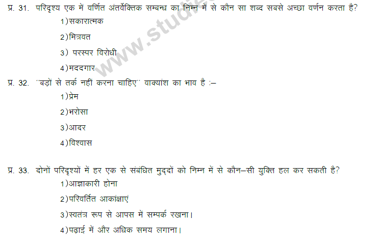 CBSE Class 9 Hindi Language Conventions MCQs-8