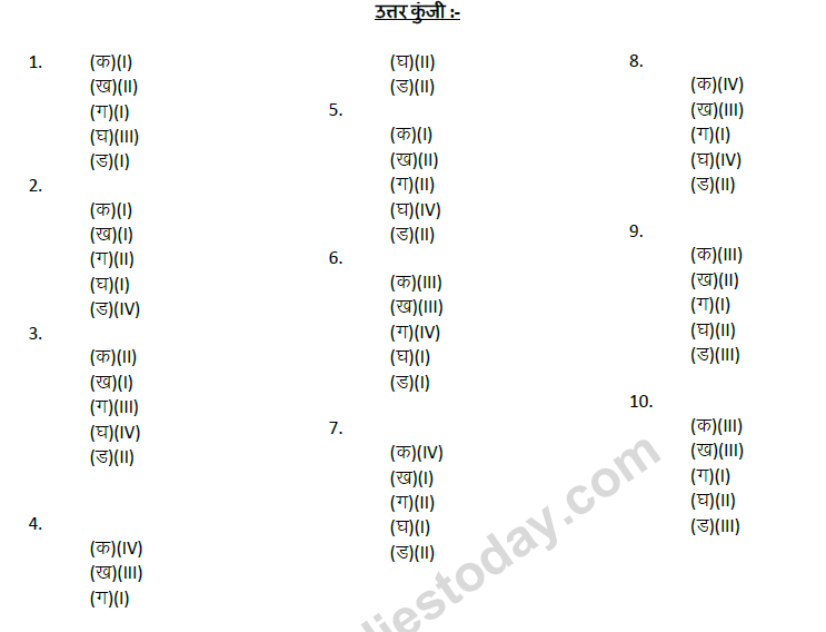 CBSE Class 9 Hindi Passage Based MCQ (1)-Ans