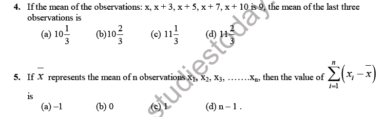 CBSE Class 9 Maths Statistics MCQs Set C-