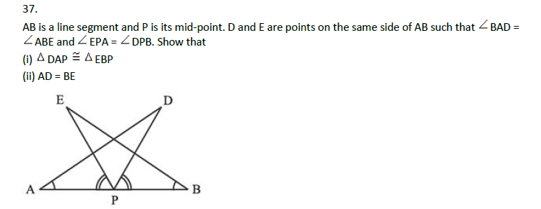 CBSE Class 9 Maths Triangles MCQs Set F-18