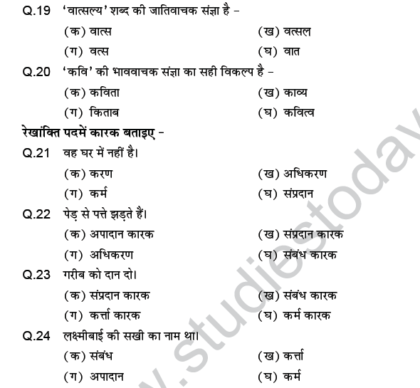 CBSE Class 9 PSA Hindi Contextual Vocabulary MCQs-3