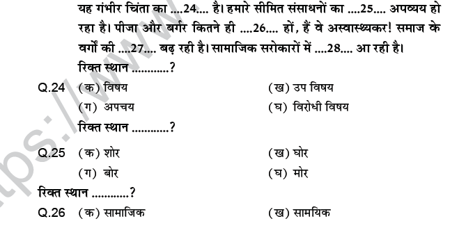 CBSE Class 9 PSA Hindi Passage Based MCQs-6