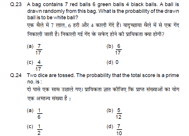 CBSE Class 9 PSA Quantitative Stand alone MCQs Set A-2