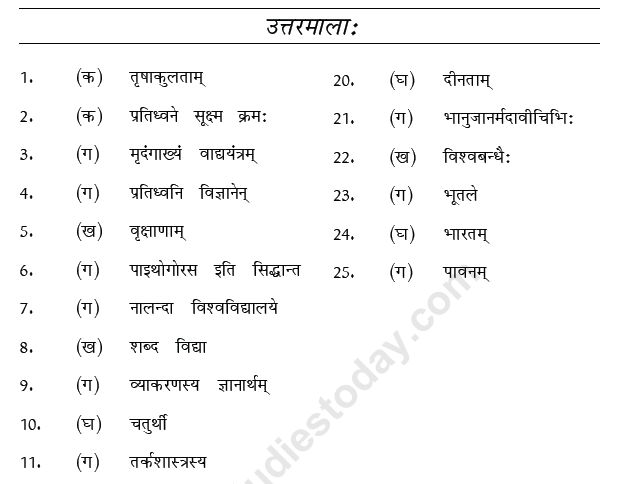 CBSE Class 9 Sanskrit MCQs Question Bank-42