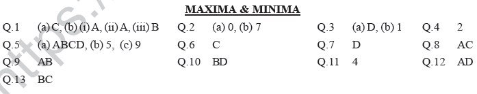 JEE Mathematics Application of Derivatives MCQs Set A-SecB-MMM