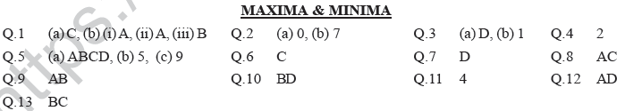 JEE Mathematics Application of Derivatives MCQs Set A-SecB-minima-3