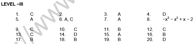 JEE Mathematics Application of Derivatives MCQs Set B-20