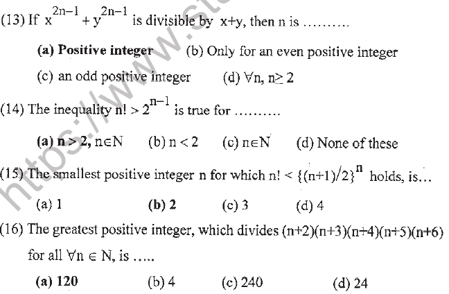 JEE Mathematics Binomial Theorem MCQs Set D-2