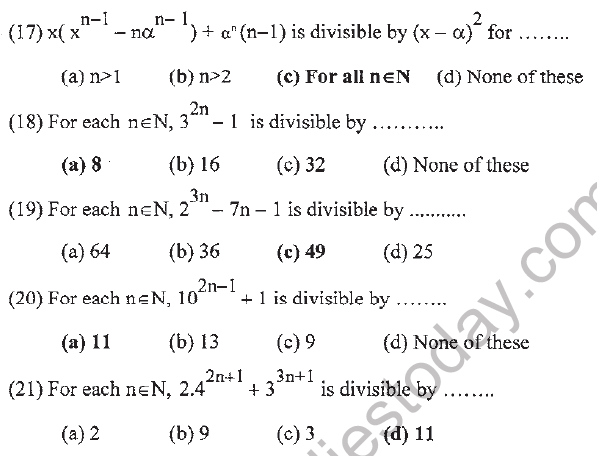 JEE Mathematics Binomial Theorem MCQs Set D-3