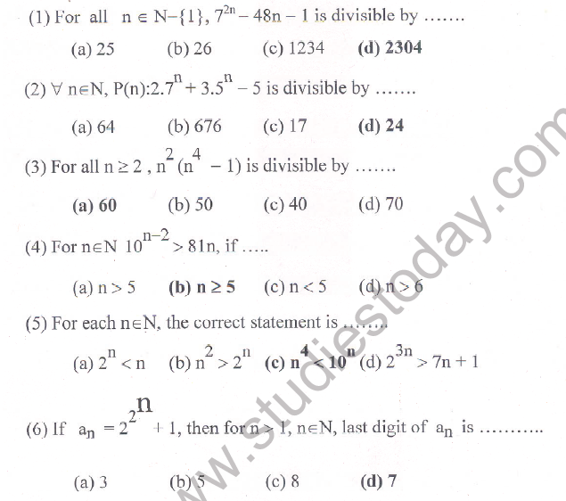 JEE Mathematics Binomial Theorem MCQs Set D