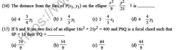 JEE Mathematics Circle and Conic Section MCQs Set A-10