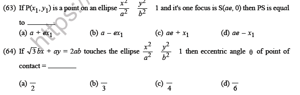 JEE Mathematics Circle and Conic Section MCQs Set A-12