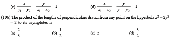 JEE Mathematics Circle and Conic Section MCQs Set A-23