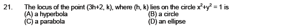 JEE Mathematics Circle and Conic Section MCQs SetB-1