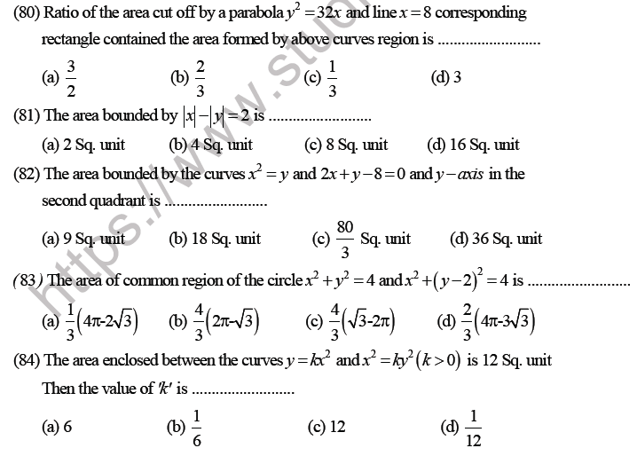 JEE Mathematics Definite Integration MCQs Set A-19