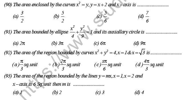 JEE Mathematics Definite Integration MCQs Set A-21