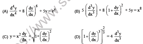 JEE Mathematics Differential Equations MCQs Set B-