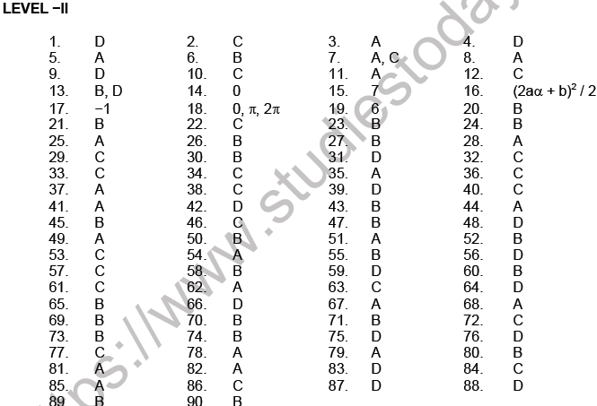 JEE Mathematics Limits Continuity and Differentiability MCQs Set A-Lev2-Ans