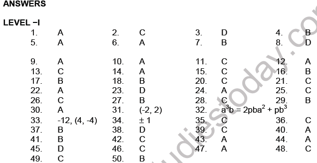 JEE Mathematics Parabola MCQs Set A-Ans