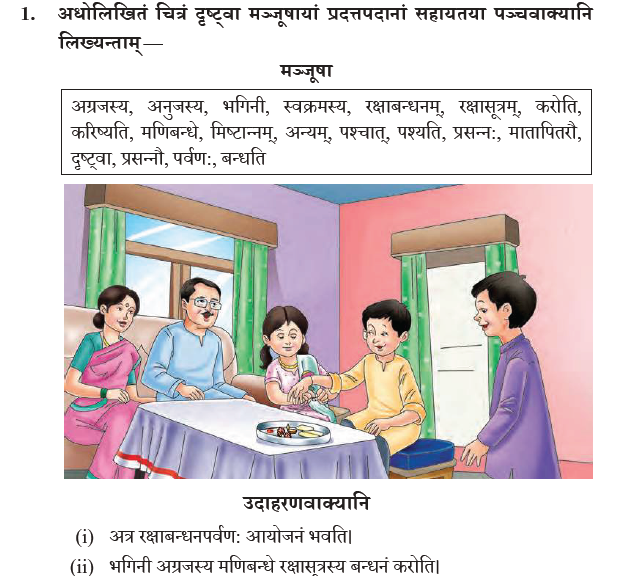 NCERT Class 10 Sanskrit Abhyaswaan Bhav Chitravarnam