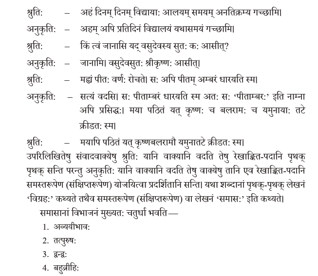 NCERT Class 10 Sanskrit Abhyaswaan Bhav Samas