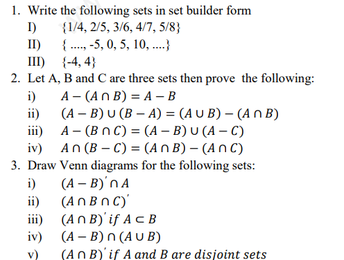 CBSE Class 11 Mathematics Set Theory Assignment Set C