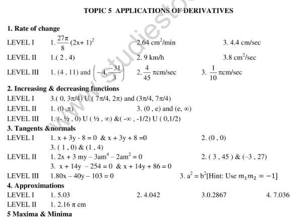 CBSE_ Class_12_Mathematics_Application_of_Derivatives _1