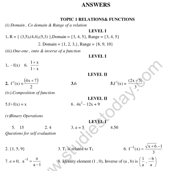 CBSE_ Class_12_Mathematics_Reaction_And_Function_1