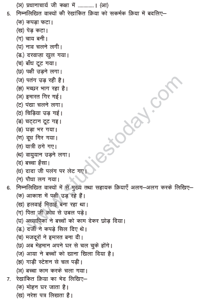 CBSE_Class_10_Hindi_Kriya_Bhed_Worksheet_2