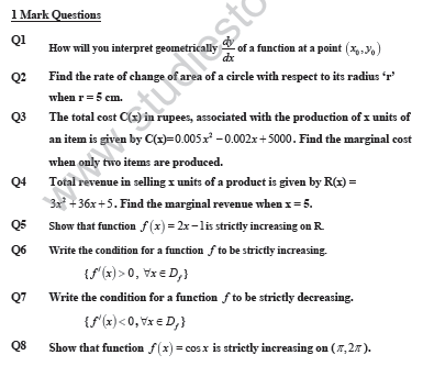 CBSE_Class_12_mathematics_Application_of_Derivatives _Set_B_1