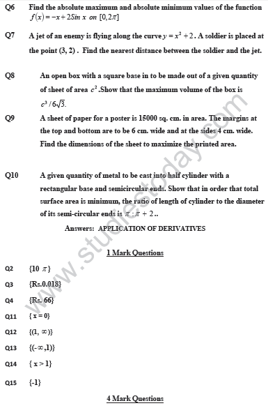 CBSE_Class_12_mathematics_Application_of_Derivatives _Set_B_4