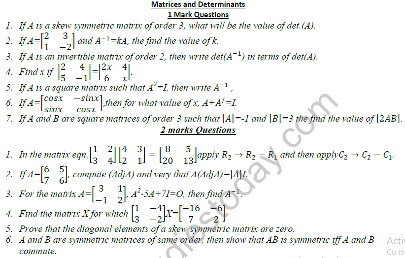 CBSE_Class_12_mathematics_Matrices_and_Determinants_Set_B_1