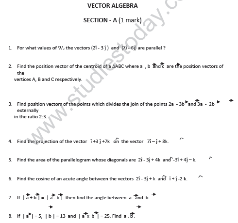 CBSE_Class_12_mathematics_Vector_Set_B_1