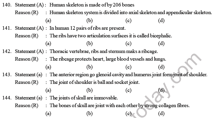 NEET Biology Locomotion and Movement MCQs Set B-Q111