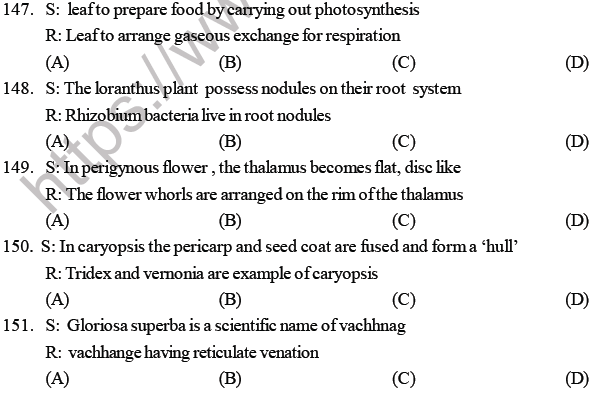 NEET Biology Morphology of Plants MCQs Set B-12